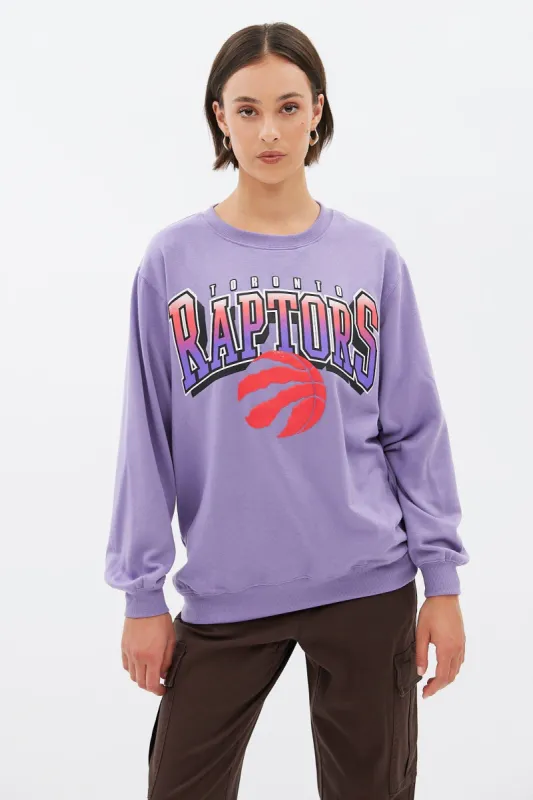 Toronto Raptors Graphic Oversized Crew Neck Sweatshirt sold by Bluenotes