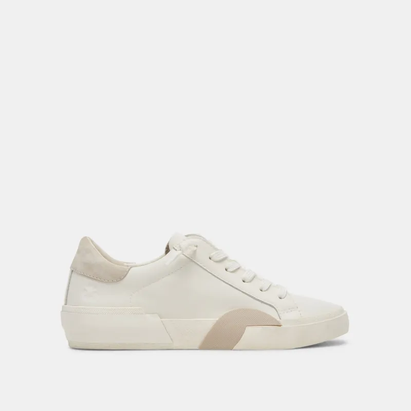 ZINA 360 SNEAKERS WHITE NATURAL RECYCLED LEATHER sold by Dolce Vita