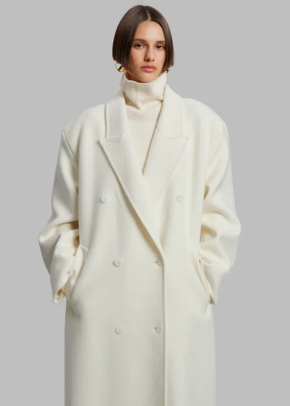 Gaia Double Breasted Coat - Ivory sold by Frankie Shop