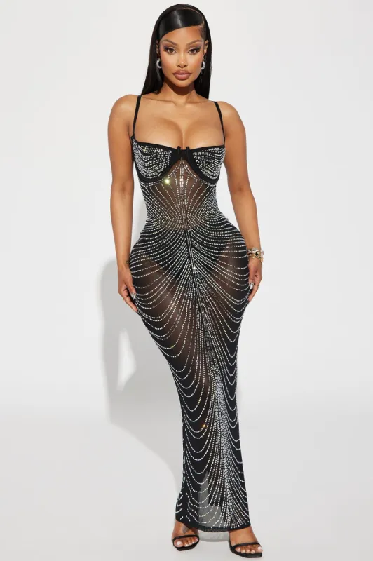 Diana Embellished Gown - Black sold by Fashion Nova