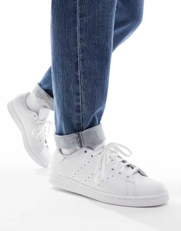adidas Originals Stan Smith trainers in all white-Black sold by ASOS