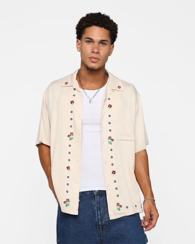 X-Large Flower Open Collar Short Sleeve Shirt Off White sold by Culture Kings