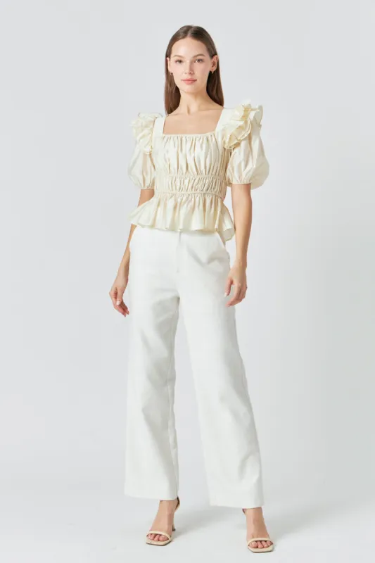 Smocked Puff Sleeve Top sold by Endless Rose