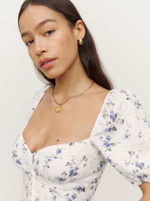 Rome Linen Top sold by Reformation