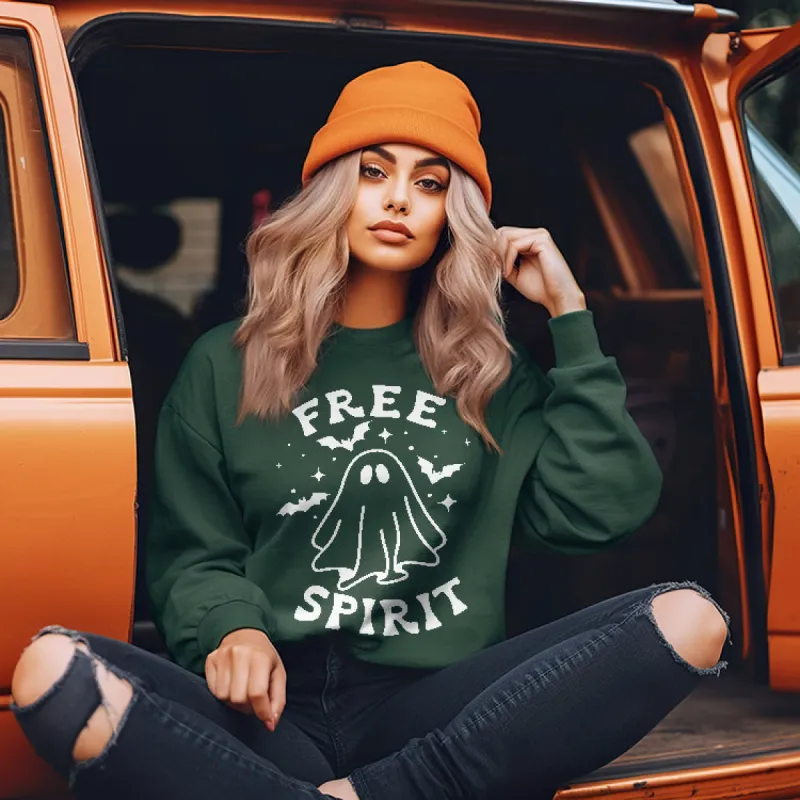 Free Spirit Ghost Crewneck Sweatshirt sold by Alley and Rae