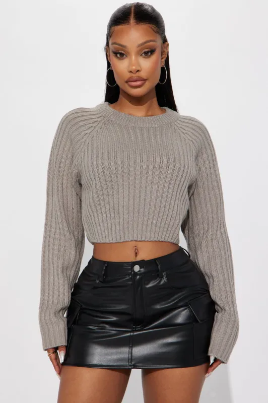 The Ultimate Staple Sweater - Grey sold by Fashion Nova