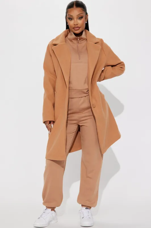 Hit The City Coat - Camel sold by Fashion Nova
