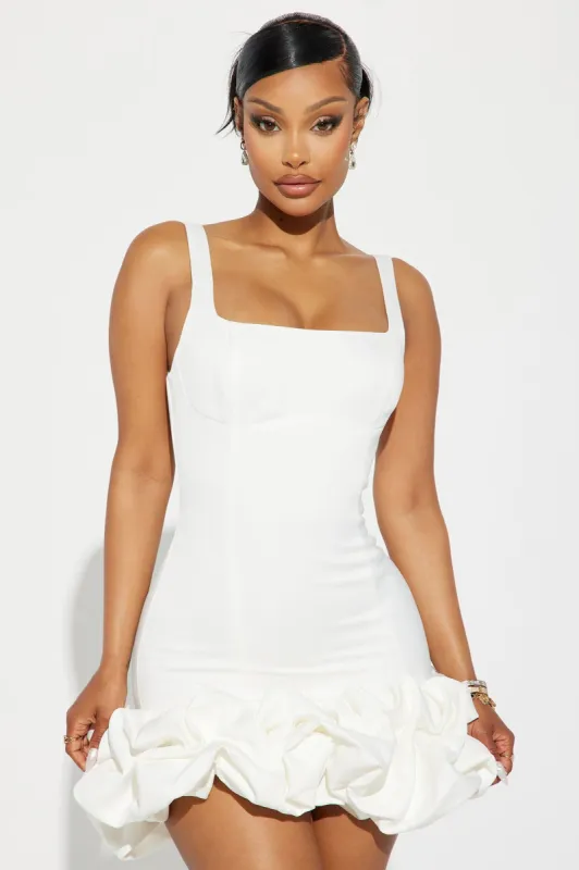 Sienna Satin Mini Dress - White sold by Fashion Nova