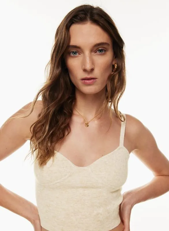 Wilfred Women's Sicily Sweater in Heather Light Oatmeal size 2XS | Nylon/Viscose/Wool sold by Aritzia