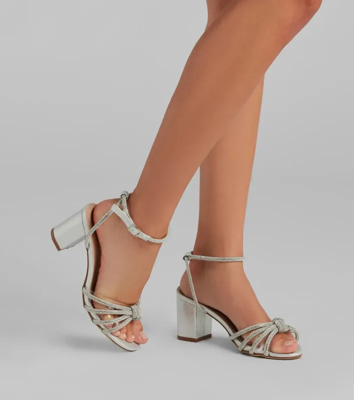 Dancing Shoes Rhinestone Short Block Heels sold by Windsor