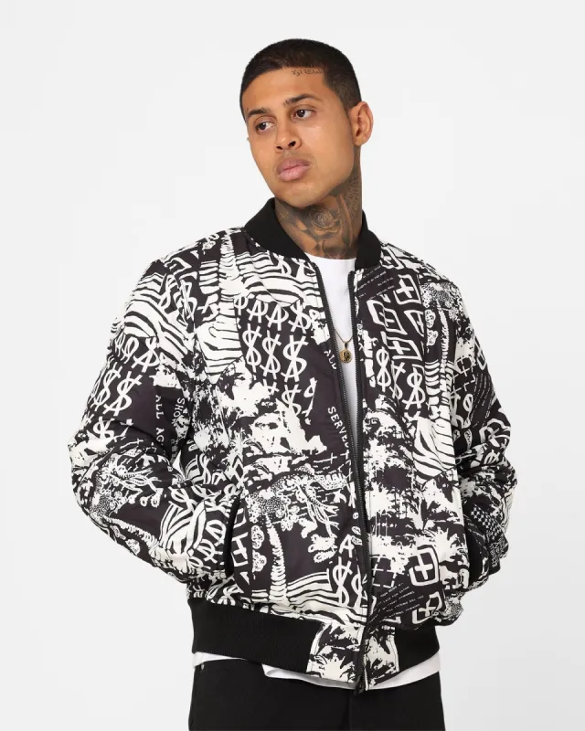 Ksubi Autograph Bomber Jacket Black/White sold by Culture Kings
