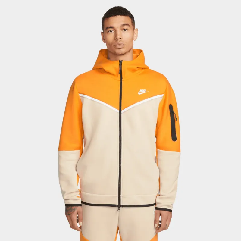 Nike Sportswear Tech Fleece Full Zip Wind Runner Hoodie Kumquat / Sanddrift - White sold by JD Sports