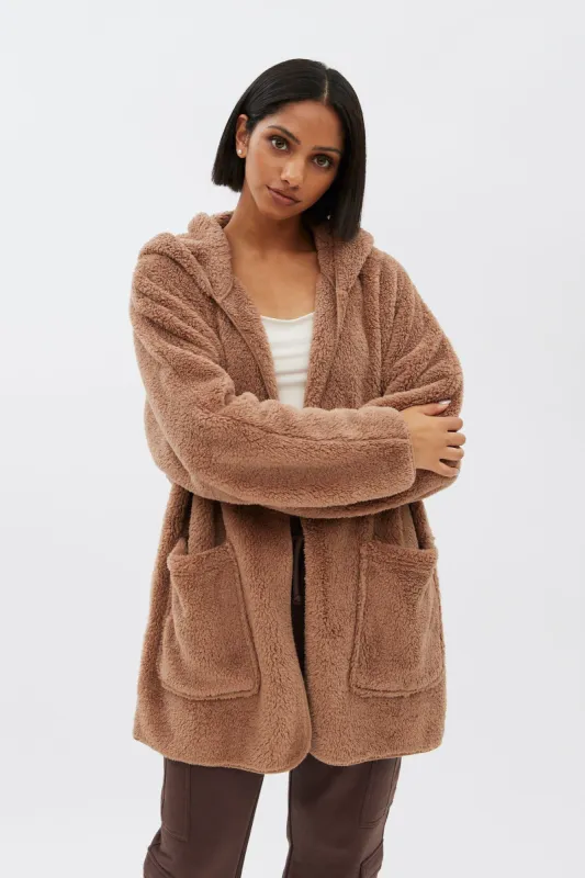Sherpa Hooded Cardigan sold by Bluenotes