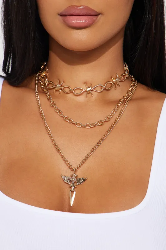 Angels Soul Layered Necklace - Gold sold by Fashion Nova
