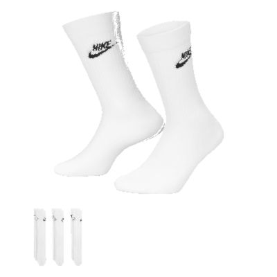 Unisex Nike Sportswear Everyday Essential Crew Socks (3 Pairs) in White | DX5025-100 sold by Nike
