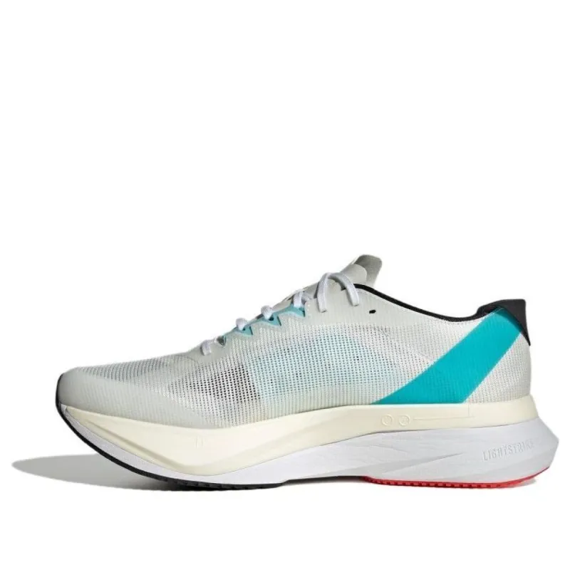 Adidas Adizero Boston 12 Running Shoes 'White Light Aqua' ID4237 sold by KicksCrew