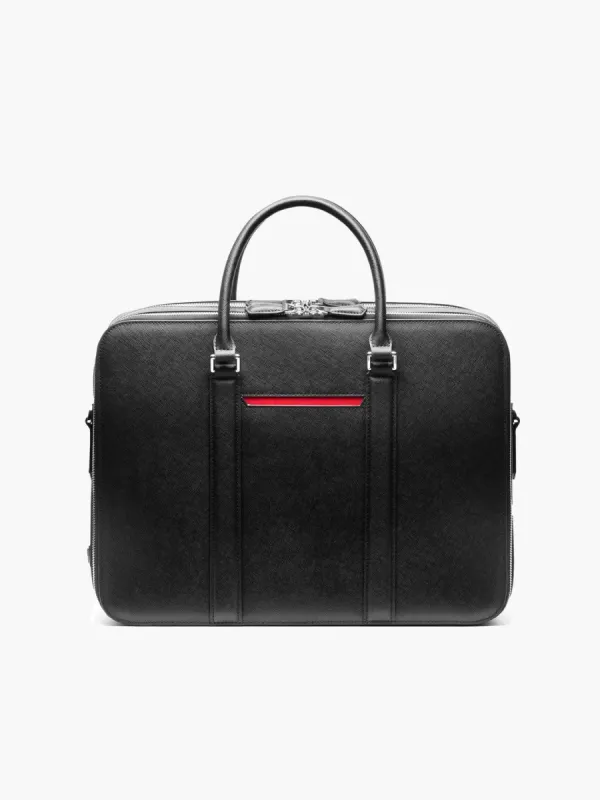 Manhattan Double-Zip Leather Briefcase sold by Lord & Taylor