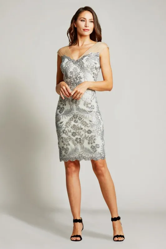 Sequin Lace Illusion Dress sold by Lord & Taylor