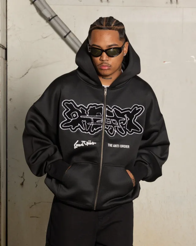 Loiter X The Anti Order Zip Hoodie Black sold by Culture Kings
