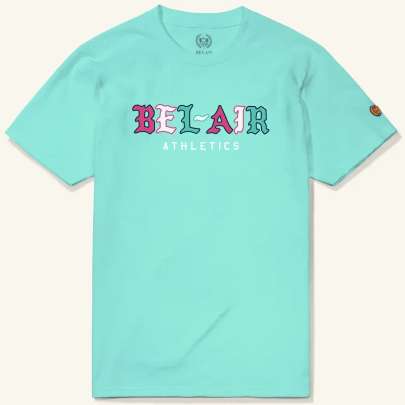 Gothic Mark Tee, Teal sold by Bel Air Athletics