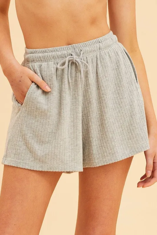Grey Lounge Short Relaxed Fit sold by Ally Fashion