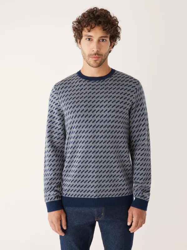 The Merino Jacquard Sweater in Flint Grey sold by Frank & Oak