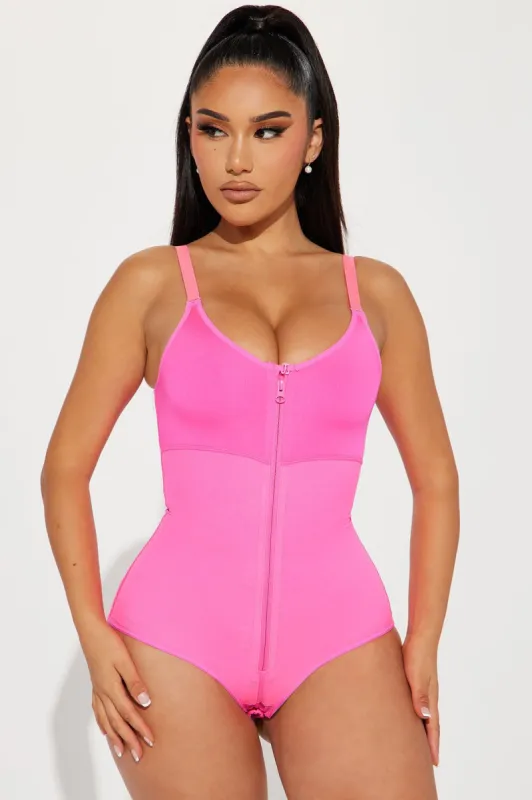 Snatched Tight Sculpting Shapewear Bodysuit - Hot Pink sold by Fashion Nova