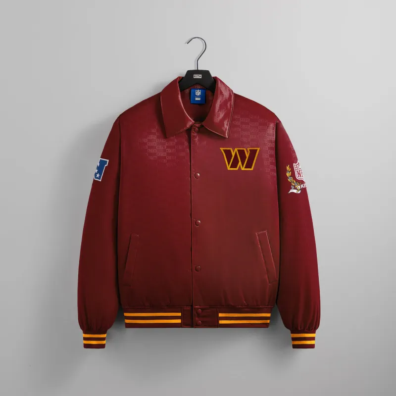 Kith for the NFL: Commanders Satin Bomber Jacket - Prompt sold by Kith