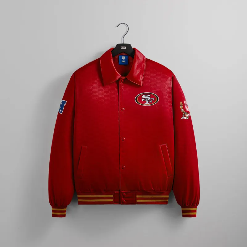 Kith for the NFL: 49ers Satin Bomber Jacket - Dalle sold by Kith
