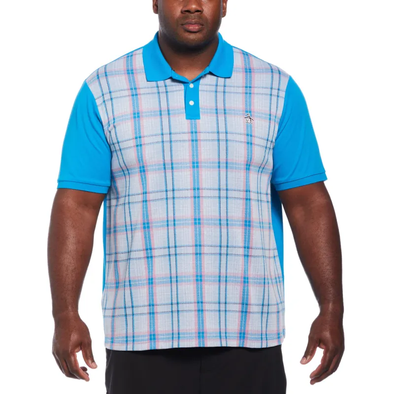 Big & Tall Plaid Front Polo sold by Original Penguin