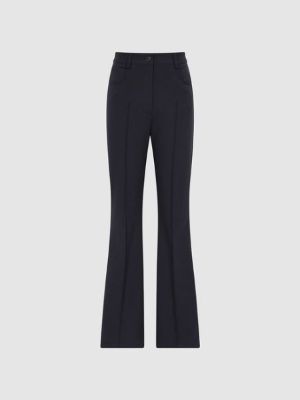 Reiss Navy Flo Flared Trousers sold by Reiss