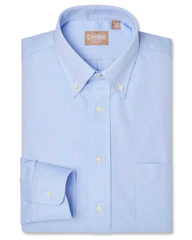Button Down Royal Oxford Blue - Tailored sold by Gitman Brothers