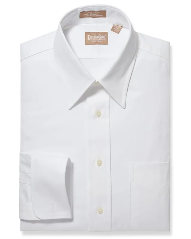 Point Collar Pinpoint French Cuff White sold by Gitman Brothers