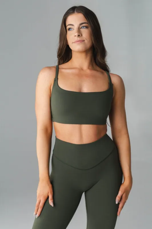 Cloud II™ Scoop Bra - Olive sold by Balance Athletica
