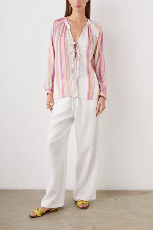 BRIELLE TOP - HIBISCUS STRIPE sold by Rails
