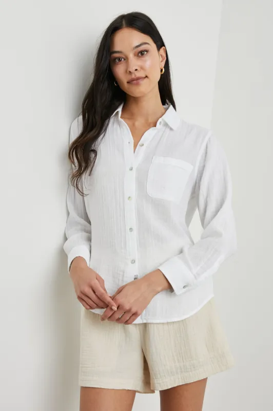 ELLIS SHIRT - WHITE sold by Rails