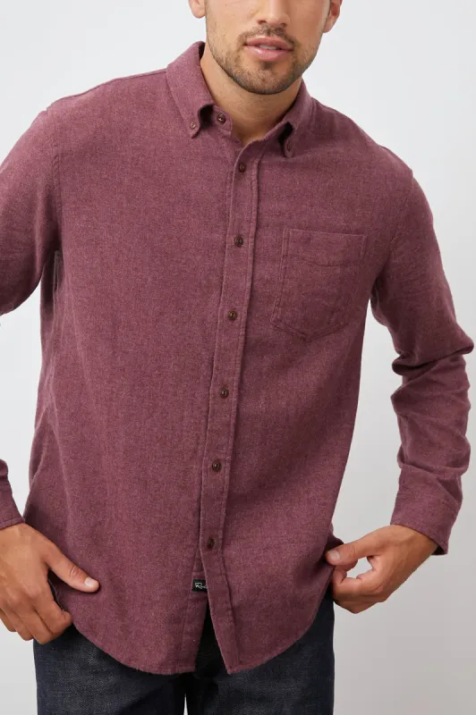 RUNSON SHIRT - CURRANT sold by Rails