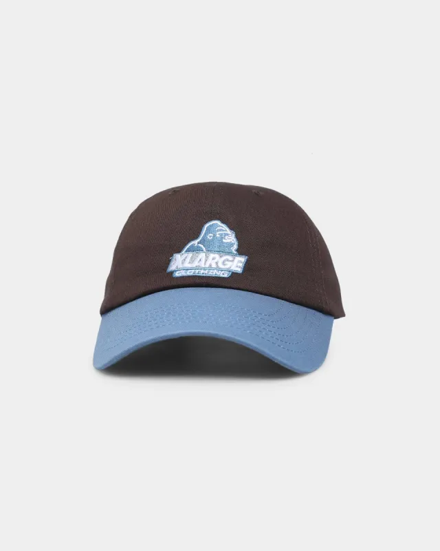 XLARGE Slanted Logo Snapback Brown/Navy sold by Culture Kings