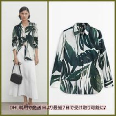 Massimo Dutti 2023 SS Tropical Patterns Casual Style Long Sleeves Cotton Medium (5127/823) sold by Buyma