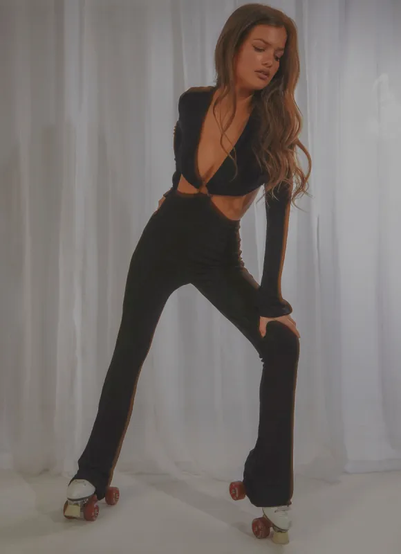 Illusion Jumpsuit - Black sold by Peppermayo