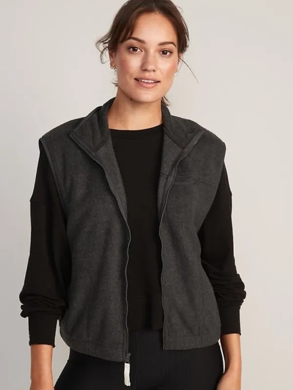Fleece Full-Zip Vest for Women sold by GAP
