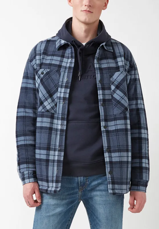 Sandis Fleece Shacket in Mirage Plaid - BPM14426 sold by Buffalo David Bitton