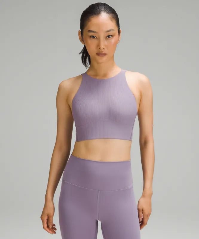 Like a Cloud High-Neck Longline Ribbed Bra *Light Support, B/C Cup sold by Lululemon