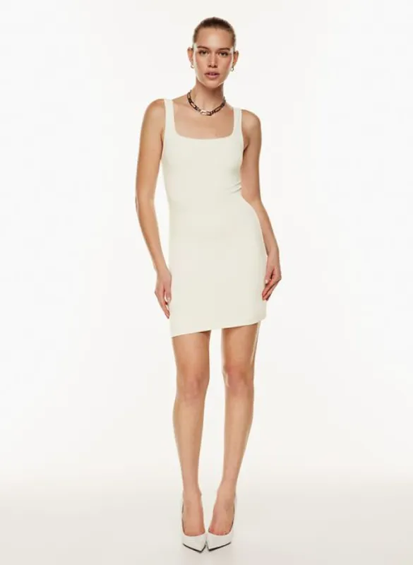 Babaton Women's Contour Squareneck Mini Dress in Matte Pearl size Small sold by Aritzia
