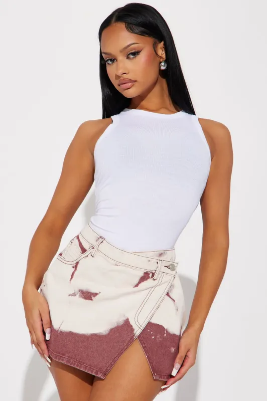 Hannah Ribbed Tank Top - White sold by Fashion Nova