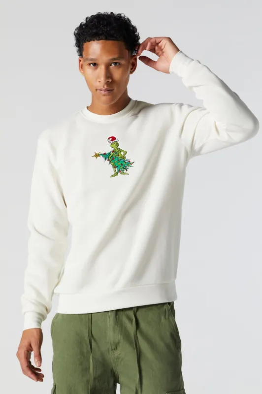 Chandail en molleton avec motif brodé The Grinch sold by Urban Planet