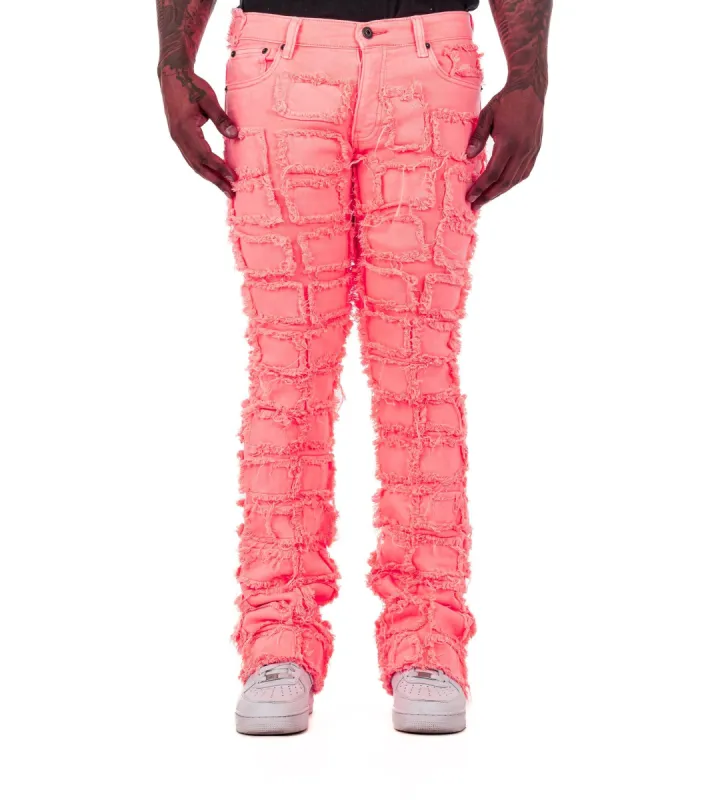 パンツ VALABASAS EYEORE STACKED FLARE JEAN EYEORE” DARK VINTAGE WASH STACKED FLARE JEAN – Valabasas