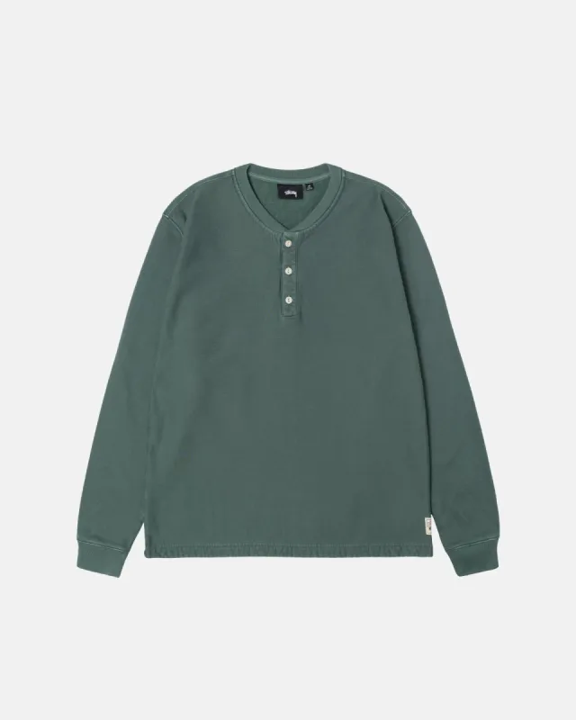 トップス stussy open hem henley fleece work gear OPEN HEM HENLEY FLEECE | Parallel