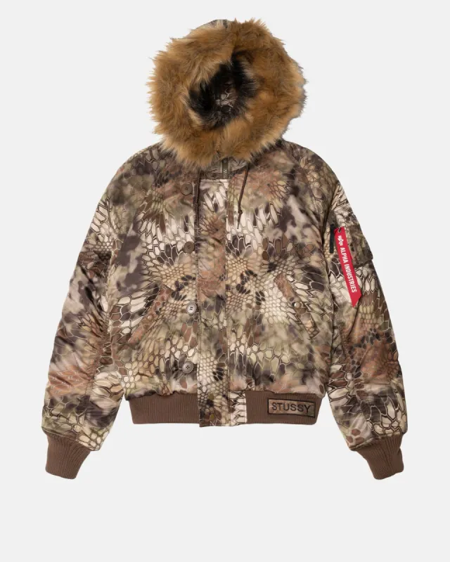 STUSSY × ALPHA N-2B SHORT WAIST PARKA M Buy Stussy x Alpha Kryptek N-2B Short Waist Parka 'Black