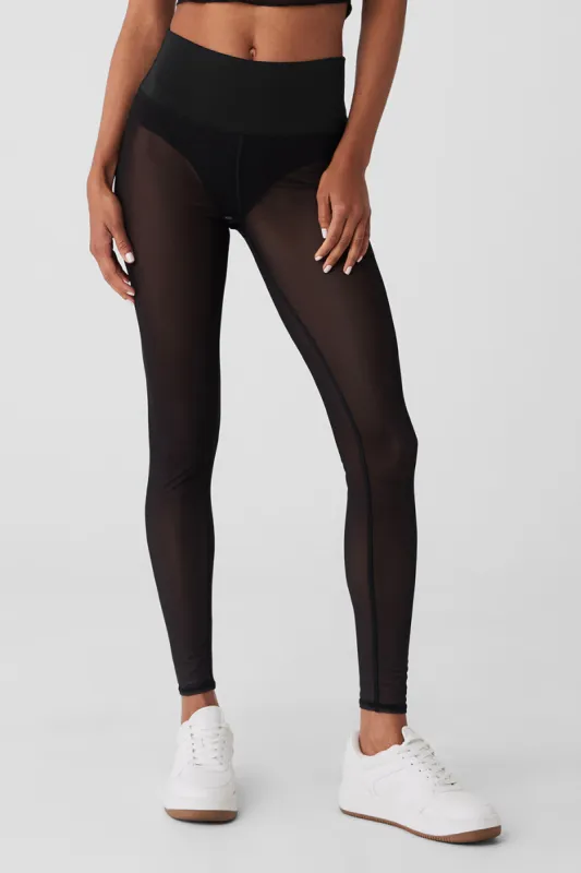 スパッツ・レギンス [Alo Yoga] Airlift Mesh High-Waist Divine Legging Airlift Mesh High-Waist Divine Legging - Black | ALO